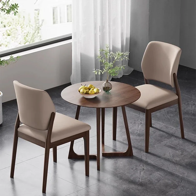 Обивка Кухонный обеденный стул Nordic Wood Простой многоцветный стул из массива дерева для дома Silla Comedor Модная мебель