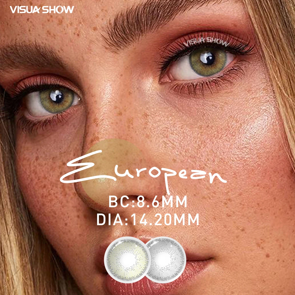 Контактные линзы VISUASHOW Color ed Eye, линзы натурального цвета, 2 шт., контактные линзы Freshlook Color 40%, для косплея красоты