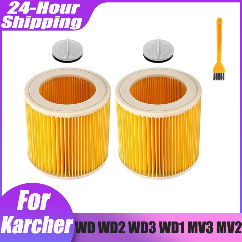 HEPA-фильтр для пылесоса Karcher WD WD2 WD3 WD1 MV3 MV2 Часть WD2250 WD3.200 Запчасти Воздушные пылевые фильтры A2004 A2054 A2204 A2656