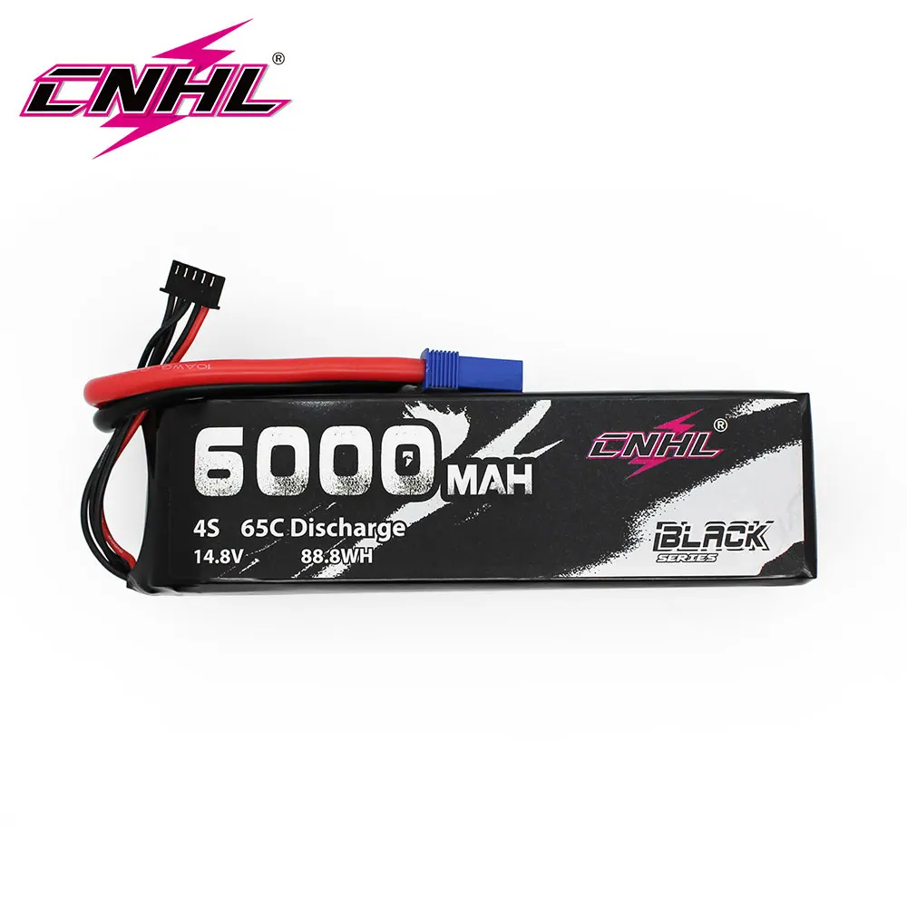 CNHL 4S 14,8 в литий-полимерный аккумулятор 6000 мАч 65C с разъемом EC5 для радиоуправляемых самолетов, вертолетов, грузовиков, танков, автомобилей, лодок, дронов, Speedrun, запчасти