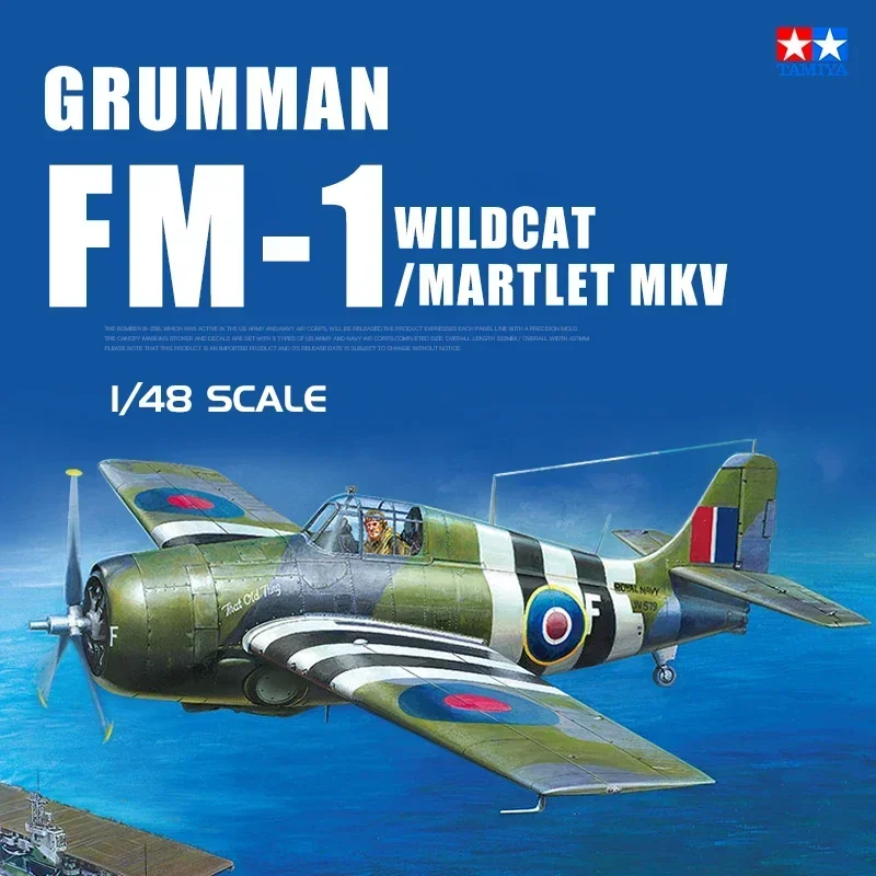 Модель TAMIYA 1/48 61126 Grumman FM-1 Wildcat/Martlet Mk.V — комплект модели самолета