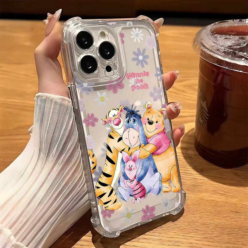 Чехол для телефона Cute Pooh Winnie Disneys для Samsung A05 A06 A12 A14 A15 A22 A23 A24 A25 A32 A35 A52 A54 A55 A73 5G Прозрачный чехол (art.: 3920cbb2b50c5) - 3920cbb2b50c5