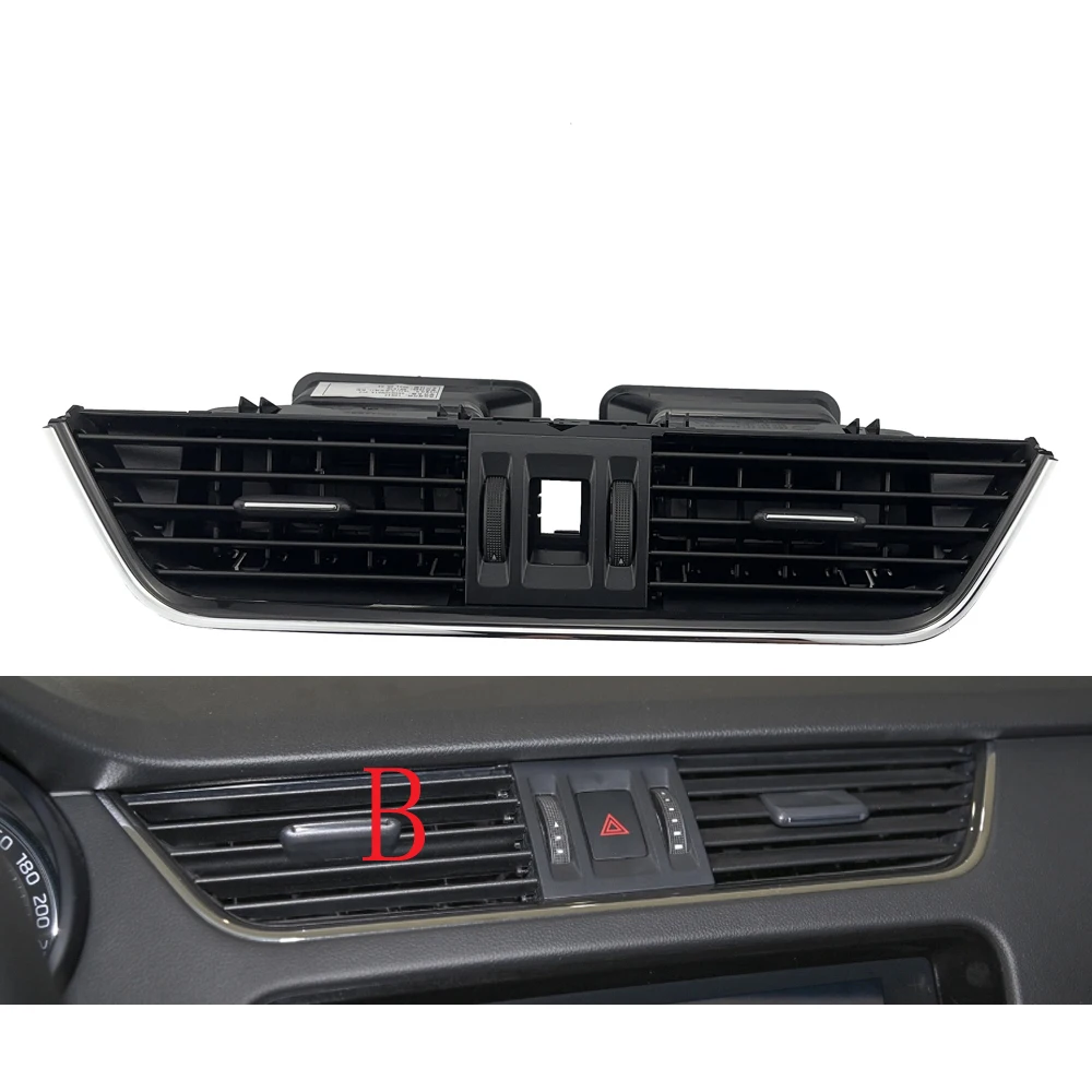 Фото Для Skoda Octavia 2016-2021 автомобиля передняя центральная приборная панель кондиционера вентиляционная решетка в сборе 5E0820951 5E0820951CZLL №4