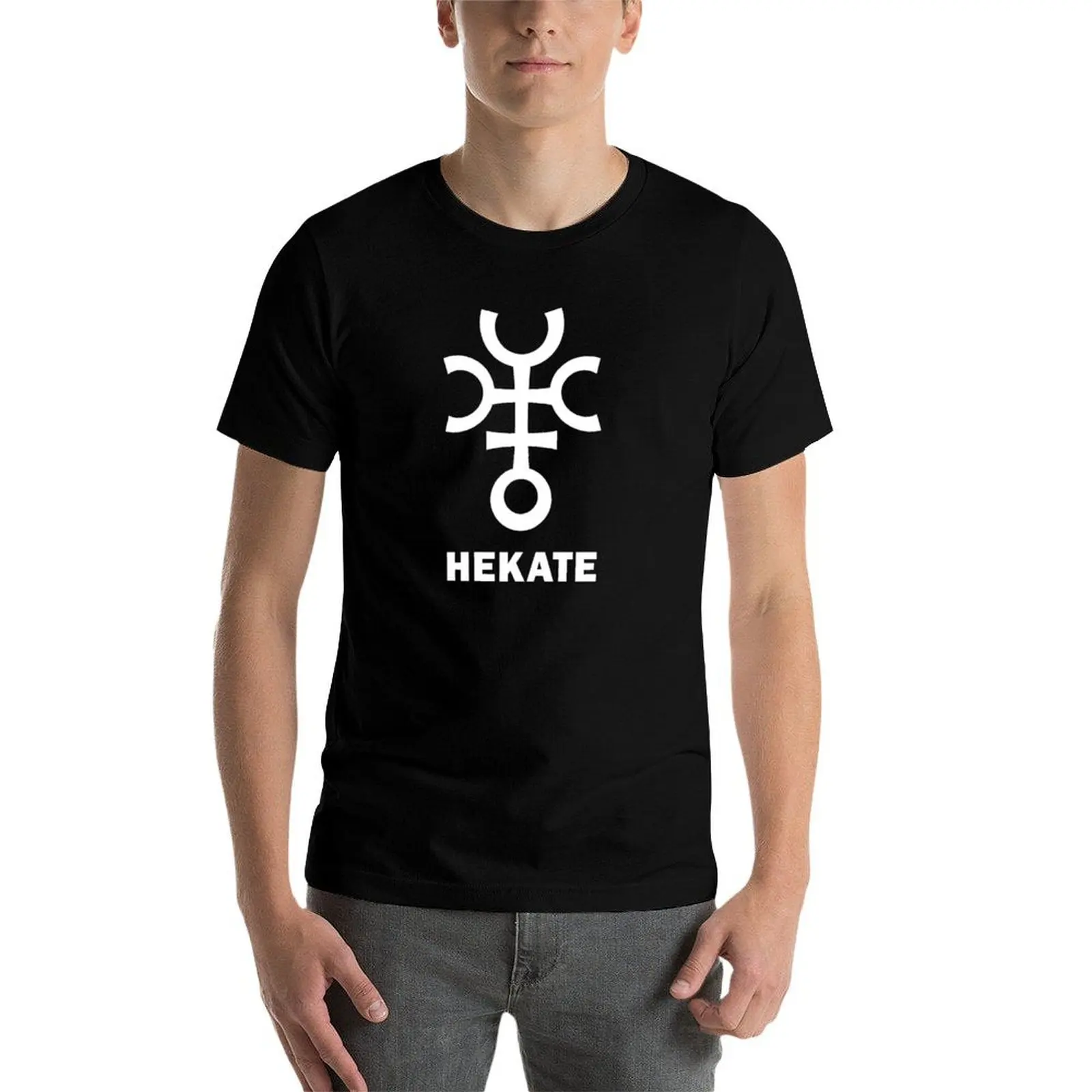 Фото Hecate Wheel Goddess Pagan Hekate Symbol Pagan Wicca Symbol Футболка винтажные футболки Забавные футболки Блузка мужская дизайнерская футболка №4