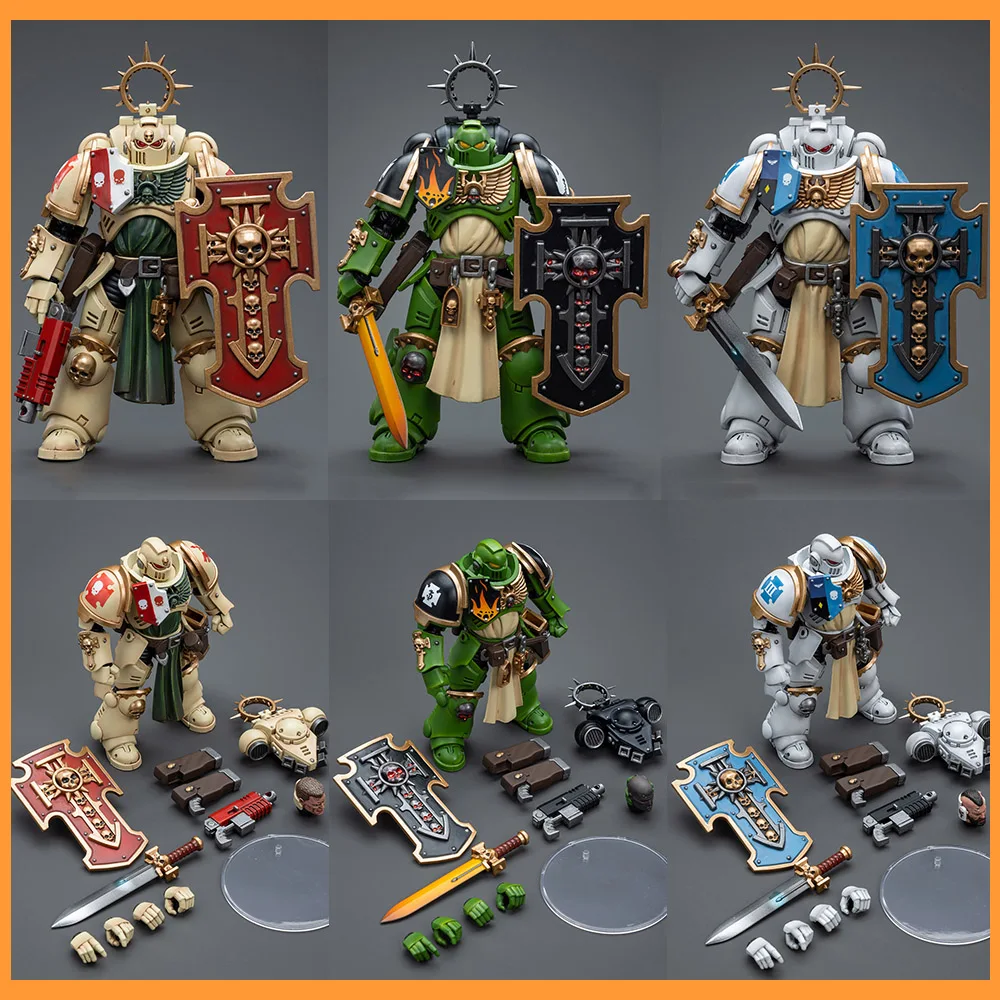 Флуоресцентная игрушка JT7967, JT7974, JT7981, масштаб 1/18, Warhammer 40K, Темные Ангелы, Bladeguard, ветеран, 12,1 см, тройной человек, мобильный солдат