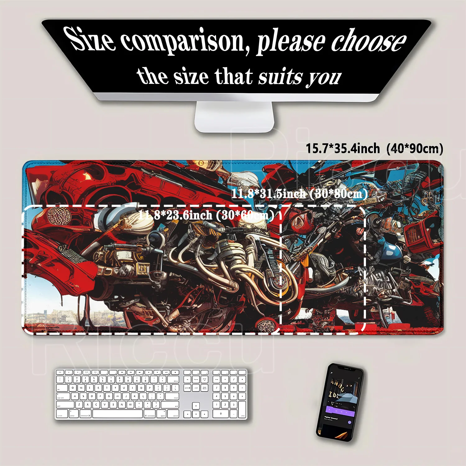 Фото XXL коврик для мыши аниме AKIRA игровой коврик для мыши большой коврик для мыши клавиатура настольный коврик ковер игровой натуральный каучук нескользящий коврик для мыши teclado №4