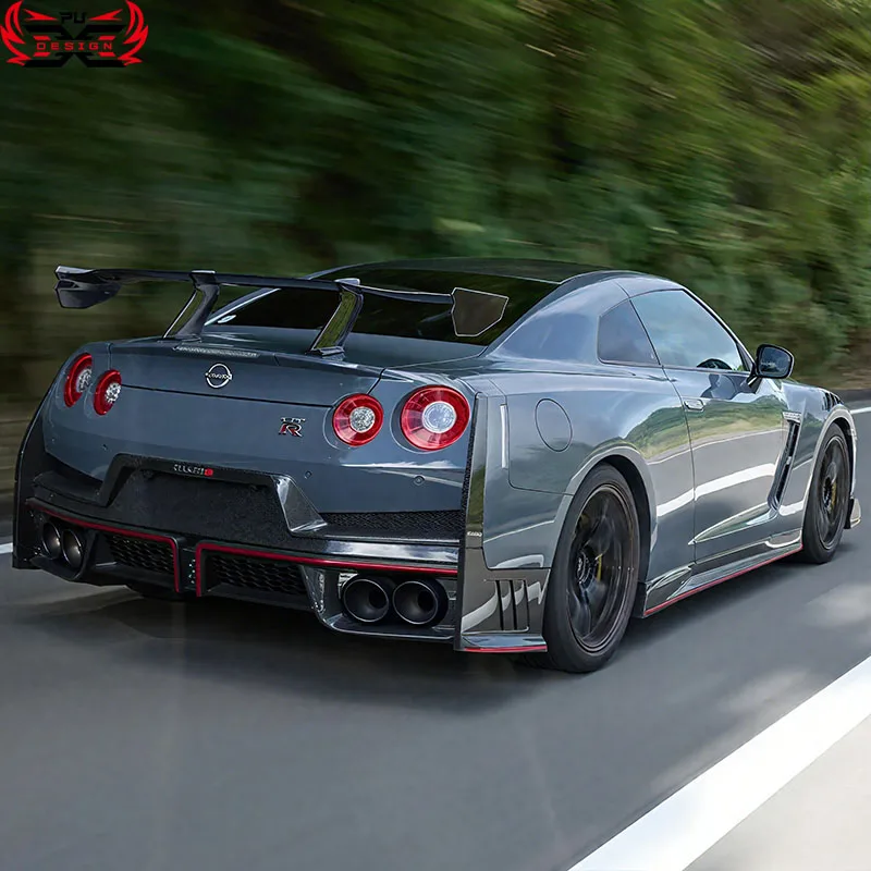 Фото Для GTR R35, обновленный новый комплект кузова из полууглеродного волокна в стиле Nismo 2024, передний бампер, задний бампер, боковая юбка, спойлер на крыло. №3