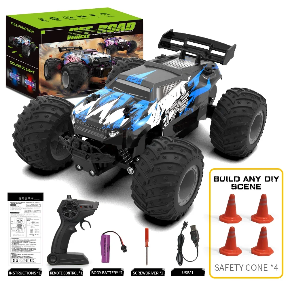 Jjrc Q175 Радиоуправляемая Машина В Масштабе 1:18 Внедорожник Со Светодиодной Подсветкой Двойной Мотор Радиоуправление 2