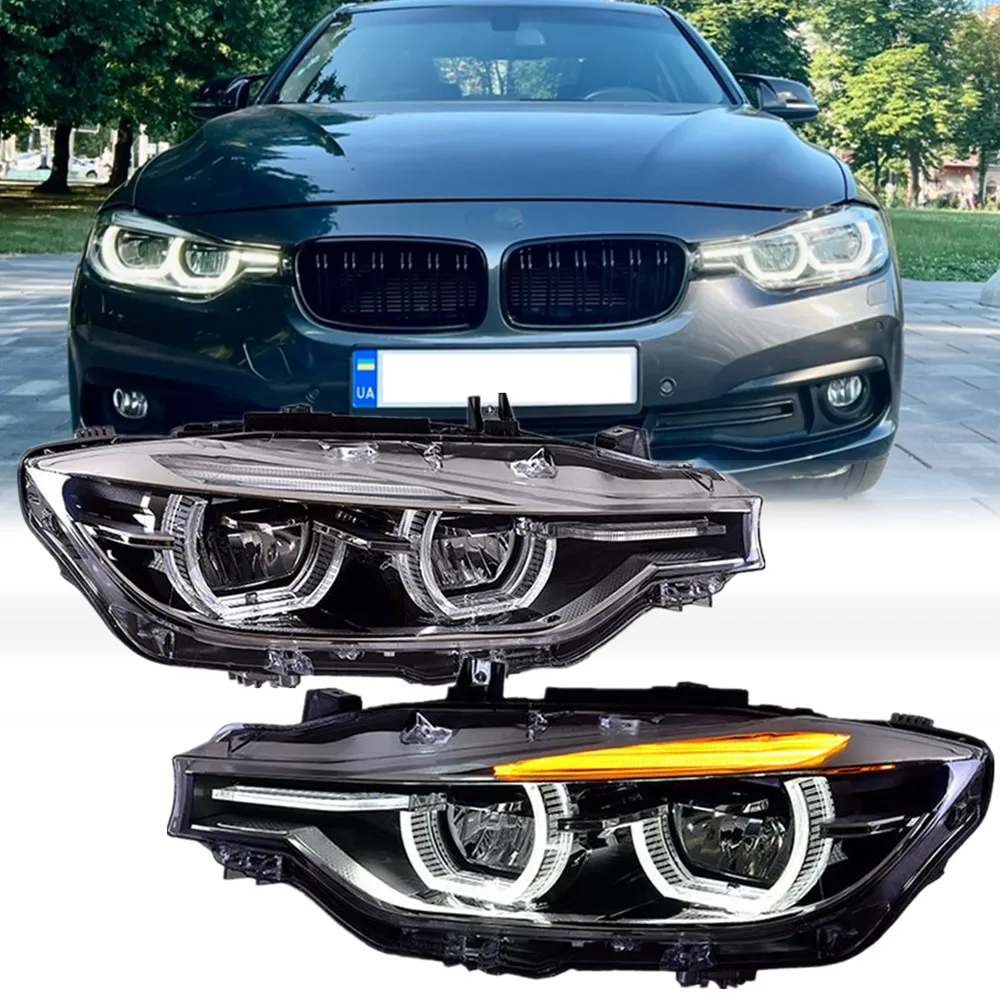 Автомобильные светодиодные фары для BMW F30 F35 320i 3 серии, 2013-2019, аксессуары, обновление светодиодных передних фонарей в сборе Plug and Play