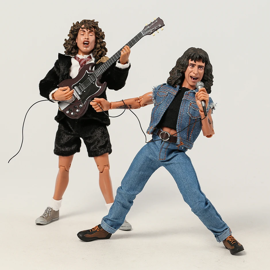 NECA Angus Young, фигурка Бон Скотта, Коллекционная модель, кукла, игрушка, подарок