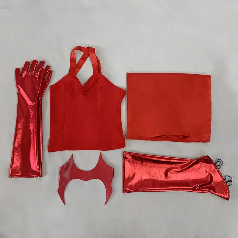 Фото Женский костюм Ванды Maximoff Scarlet Witch Vision, боди для косплея, плащ, полный комплект, сексуальный наряд для женщин #   1 #   В. №4