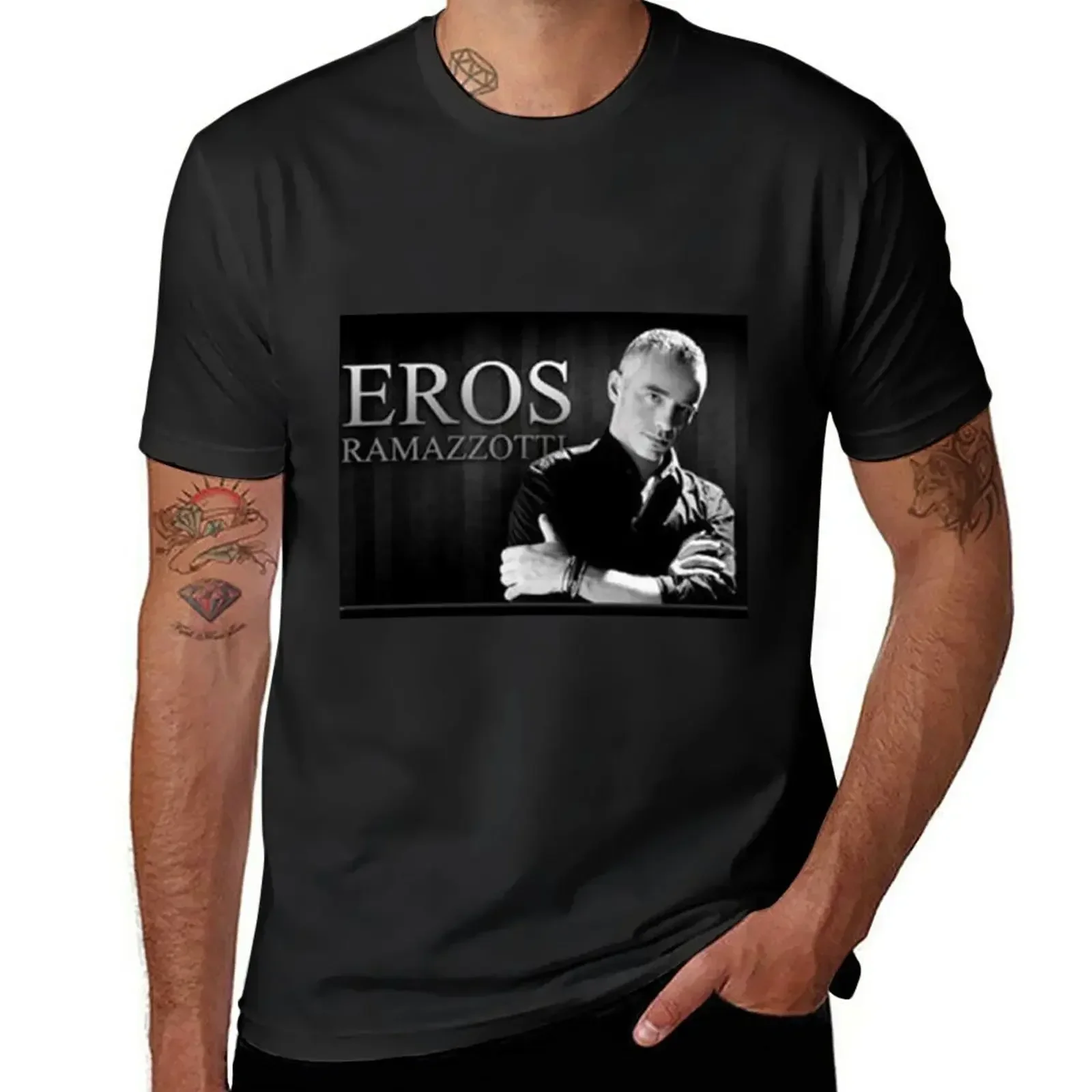 Eros Ramazzotti - Футболка с альбомом для мальчика, быстросохнущая Мужские футболки