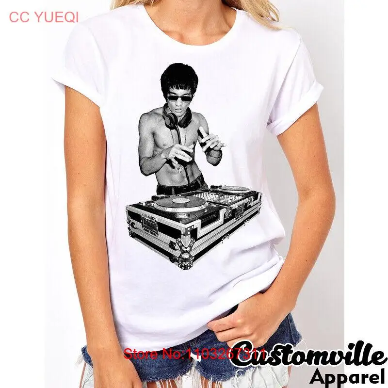    Забавная женская футболка в стиле DJ. Футболка для любителей кино, футболка для кунг-фу Dj