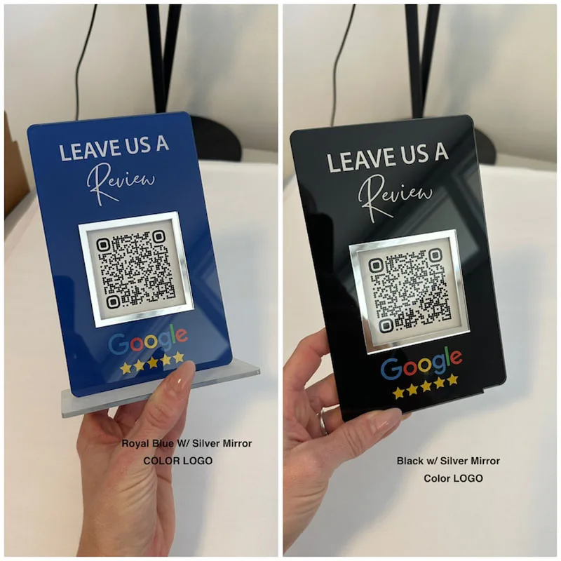 Фото Рейтинг клиента Система оценки Google Таблички QR-кода могут быть настроены Информация Коммерческая акция Стойка регистрации отеля-кафе №5