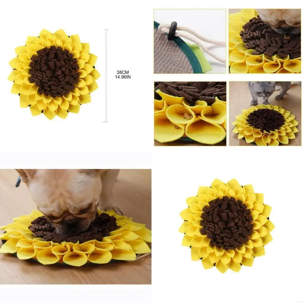 Коврик для собак Snuffle Mlow Feedders в форме подсолнечника для кроликов для кроликов