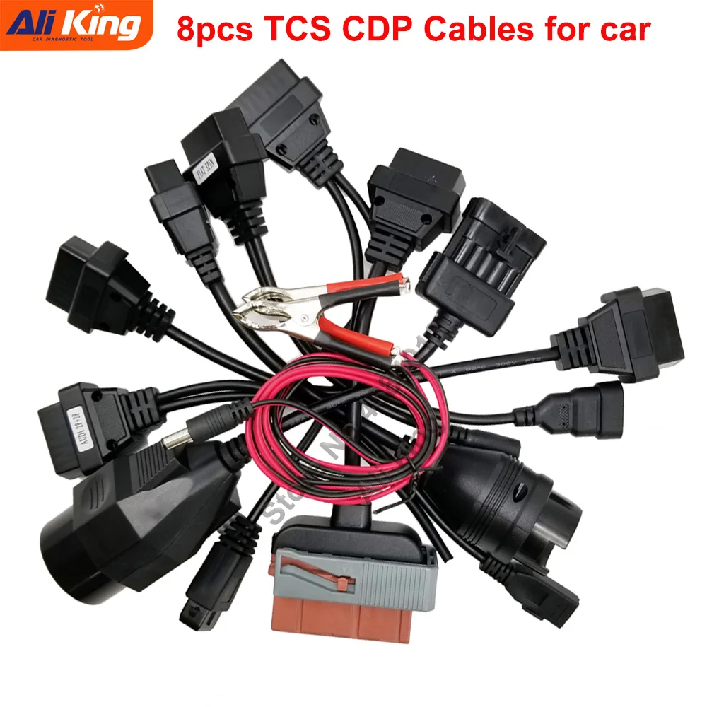 Диагностический кабель OBD2, полный комплект из 8 кабелей для TCS CDP Pro