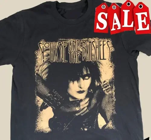 Редкая Винтажная Футболка Siouxsie And The Banshees, футболка с длинным или коротким рукавом, модель _ GG3072