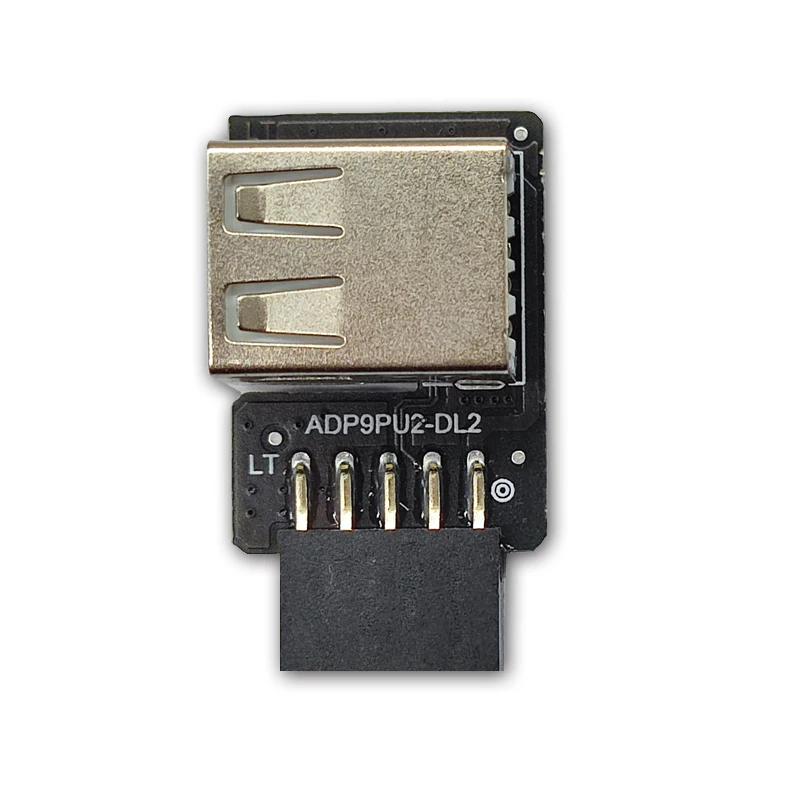 Фото 9-контактный USB-адаптер, USB-разъем, внутренняя материнская плата, 9-контактный разъем «мама» на 2 порта USB2.0 Тип «Мама», переходник для USB-устройства №2