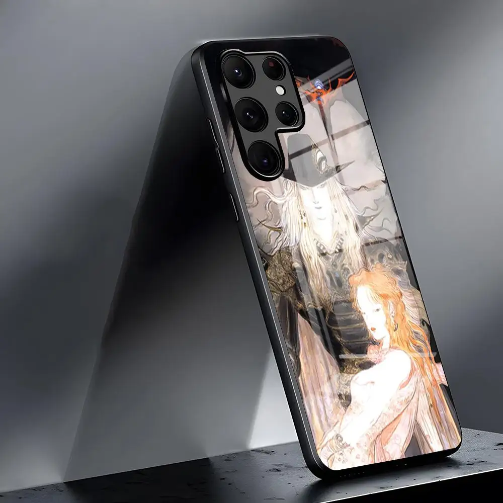 Фото Чехол для телефона Yoshitaka Amano Art Potdemiel для Samsung S24 S23 S21 S22 A24 A34 A54 A53 Note 20 Pro Ultra Plus Glass Cover №3