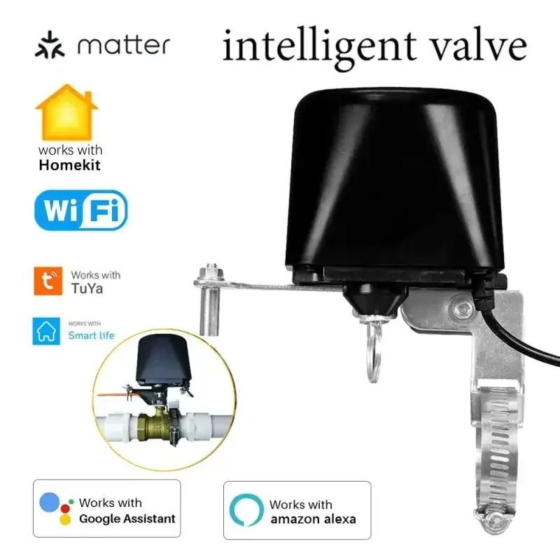 Фото Matter/Tuya WiFi умный водяной/газовый манипулятор для работы в саду, время отключения воды, поддерживает Alexa и Google Home Assistant №3