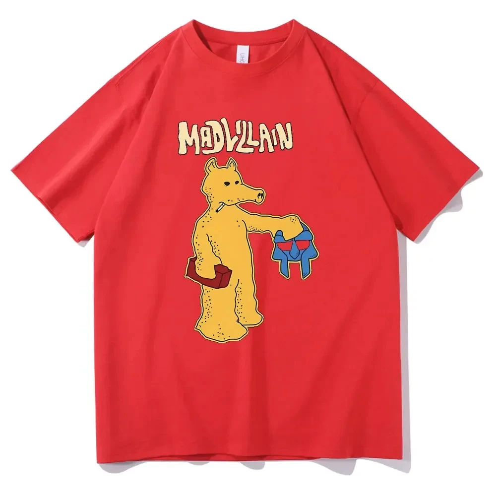 Фото Забавный мультяшный рэп, футболки с принтом Quasimoto, рэпер Mf Doom Mad Villian, футболка с графическим рисунком для мужчин и женщин, трендовая футболка в стиле хип-хоп большого размера №5