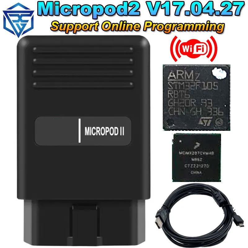 MicroPod2 V17.04.27 MicroPod 2 MicroPod II для Fiat для Chrysler для Dodge для Jeep диагностический инструмент поддержка онлайн-программирования