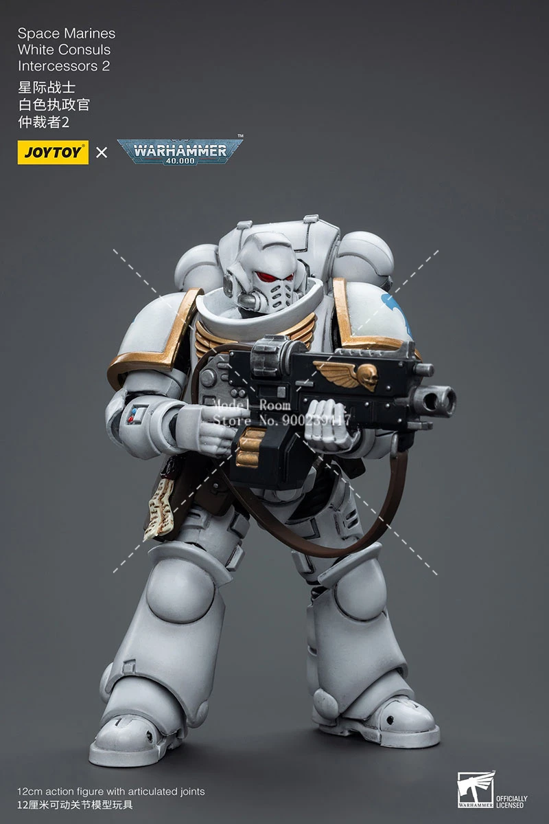 JOYTOY 118 космическая морская пехота, белые конпусы, капитан Messinius, интерcessors, экшн-фигурка Warhammer, 40K, игровая модель солдата (art.: 3920cb1e4ab50) - 3920cb1e4ab50