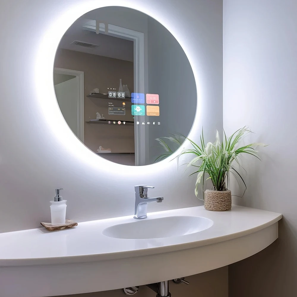 Grace New Ai Mirror Vercon Умное зеркало для ванной комнаты Высокое качество Bluetooth Зеркало Голосовое управление Youtube Spotify Android System