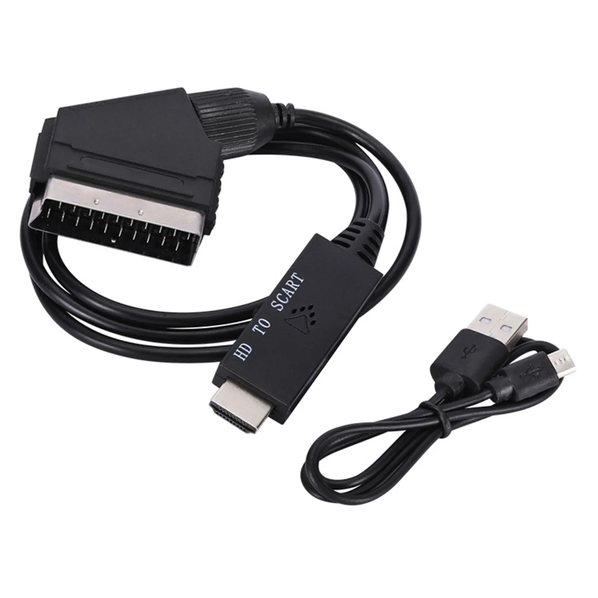 Кабель адаптера с низким энергопотреблением и кабелем питания USB-совместим с адаптером Scart Audio Video Plug and Play
