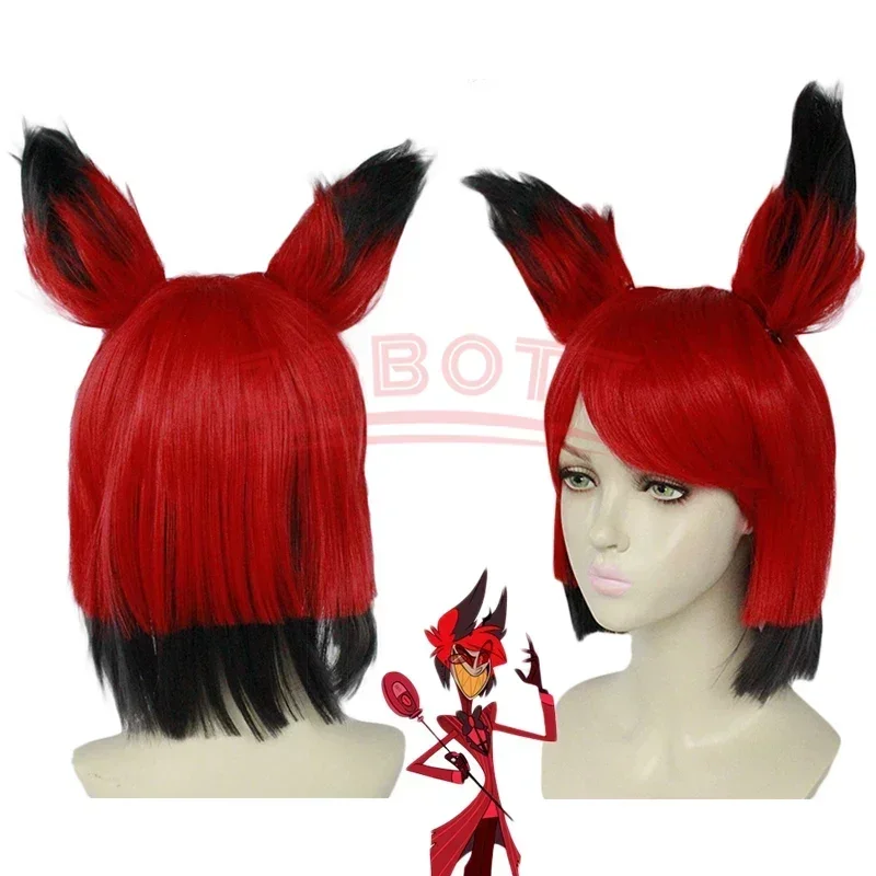 FC6Hot Toys Hazbin Косплей Отель ALASTOR Косплей Парики Реквизит Для Волос Головные Уборы Хэллоуин Карнавал Рождественские Костюмы Аксессуары @ FC