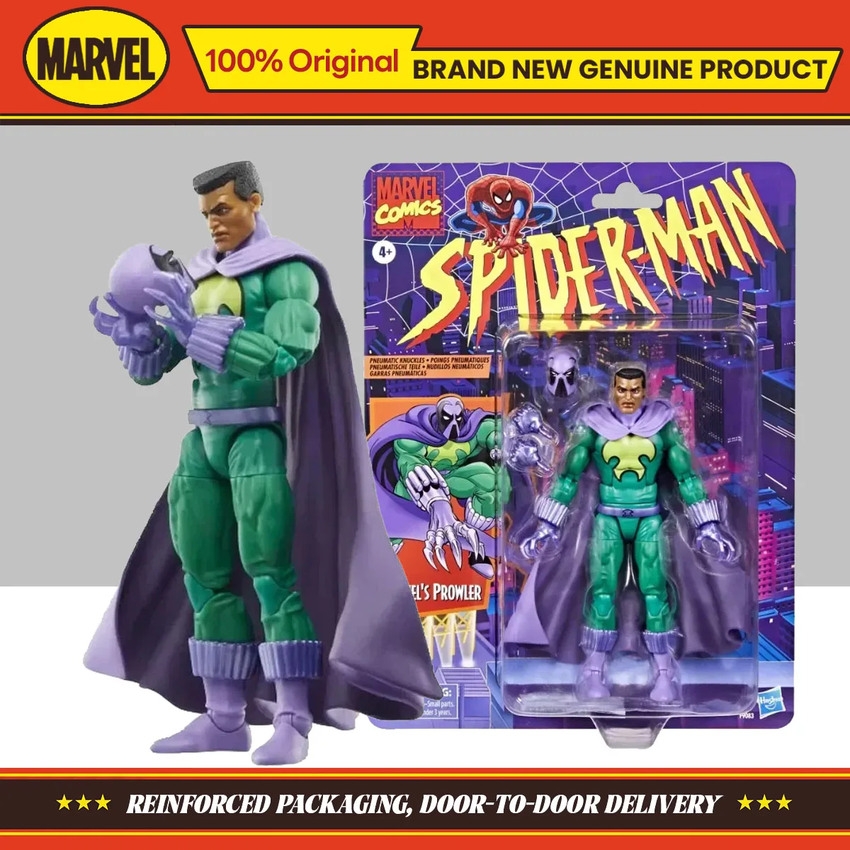 В наличии Marvel Legends Человек-Паук Ретро Серия Prowler 15 см Коллекция Фигурок Оригинальная Модель Игрушки Орнамент Подарки