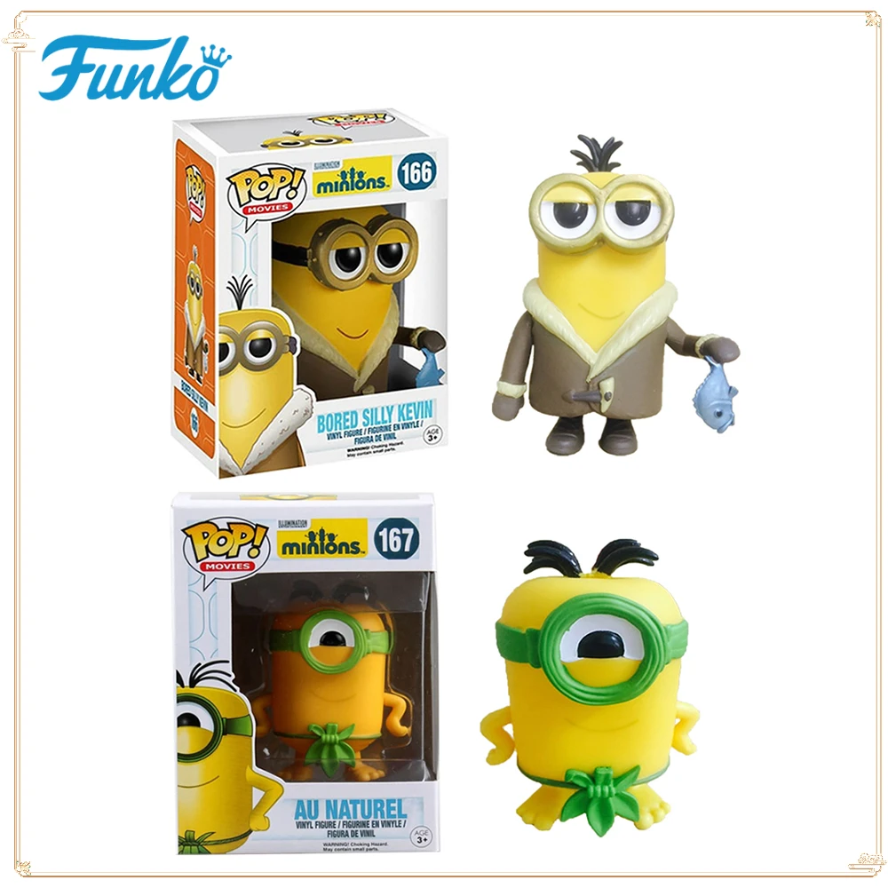 FUNKO POP Миньоны игрушки фигурки популярный мультфильм милая кукла Кевина модель ручной работы детский любимый подарок на день рождения изысканный подарок