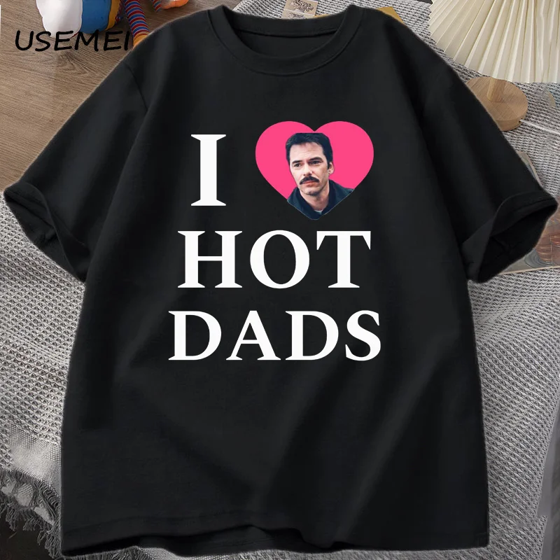 Футболка I Love Hot Dads The Twilight Saga Charlie Swan Billy, футболки с графическим рисунком для мужчин и женщин, уличная одежда, удобная одежда