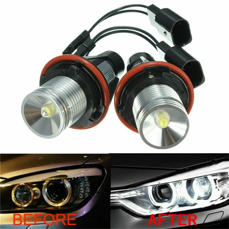 4 пары 8000K белых светодиодных ламп Angel Eye Marker Halo для BMW E39 E53 E60 E63 E64 E66 E87 5 6 7 X3 X5