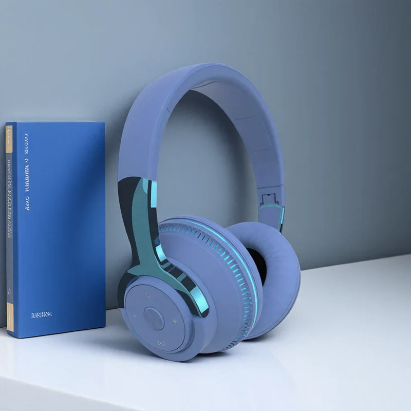 Складная беспроводная Bluetooth-гарнитура с микрофоном, стереозвуком, RGB-подсветкой, мягкими наушниками для игровой музыки