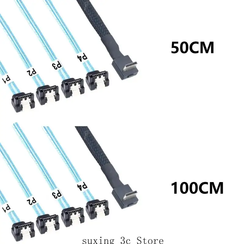 E8BE 50/100 см PCIE OCULINK SFF 8611 4I до 4X 7P Кабель данных Угл