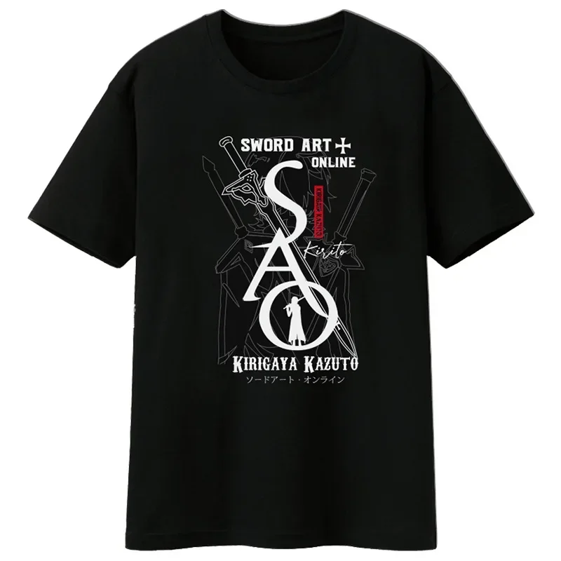Фото Аниме Sword Art Online Костюм Кирито Одежда для косплея Куртка с капюшоном на молнии Черная футболка Мужская женская униформа Кириджия Казуто T MN3 №4