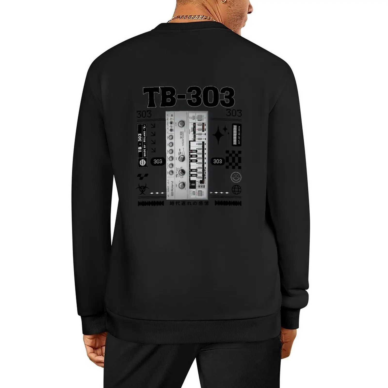 TB 303 - The Acid Box (черный) пуловер, осенняя одежда, модная мужская эстетичная одежда в японском стиле, новые толстовки и толстовки