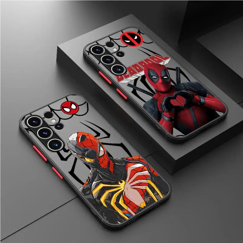 Чехол Marvel Super Hero для Samsung Galaxy S24 S22 S23 S20 S21 FE S10 Plus Capa Note 20 Ultra 10 Lite, матовый чехол для телефона