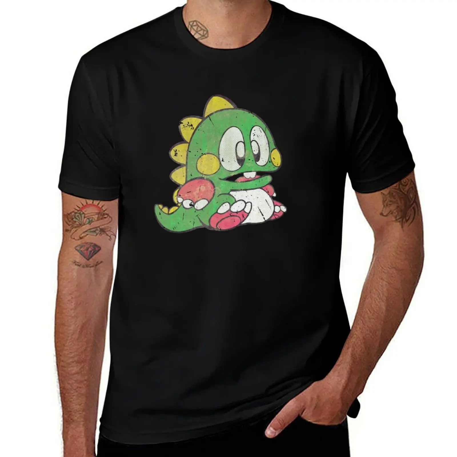 Классическая футболка Green Dragon Vintage Bubble Bobble, тяжелая эстетичная одежда, новые подарки и футболки, мужские забавные футболки