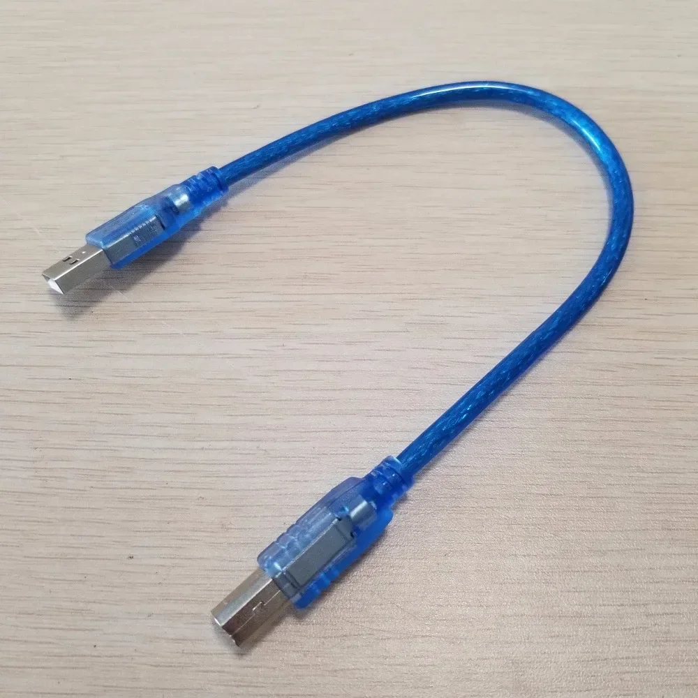 Фото Адаптер USB типа A папа-B для принтера, синий, 30 см №2