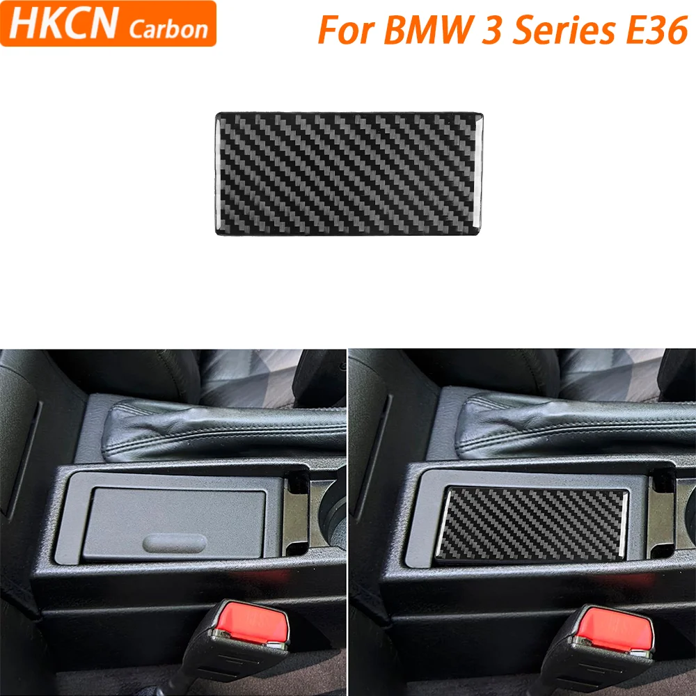 Для BMW 3 серии E36 1994-19096, автомобильные аксессуары, панель для хранения центральной консоли из углеродного волокна, внутренняя крышка, модифицированная наклейка