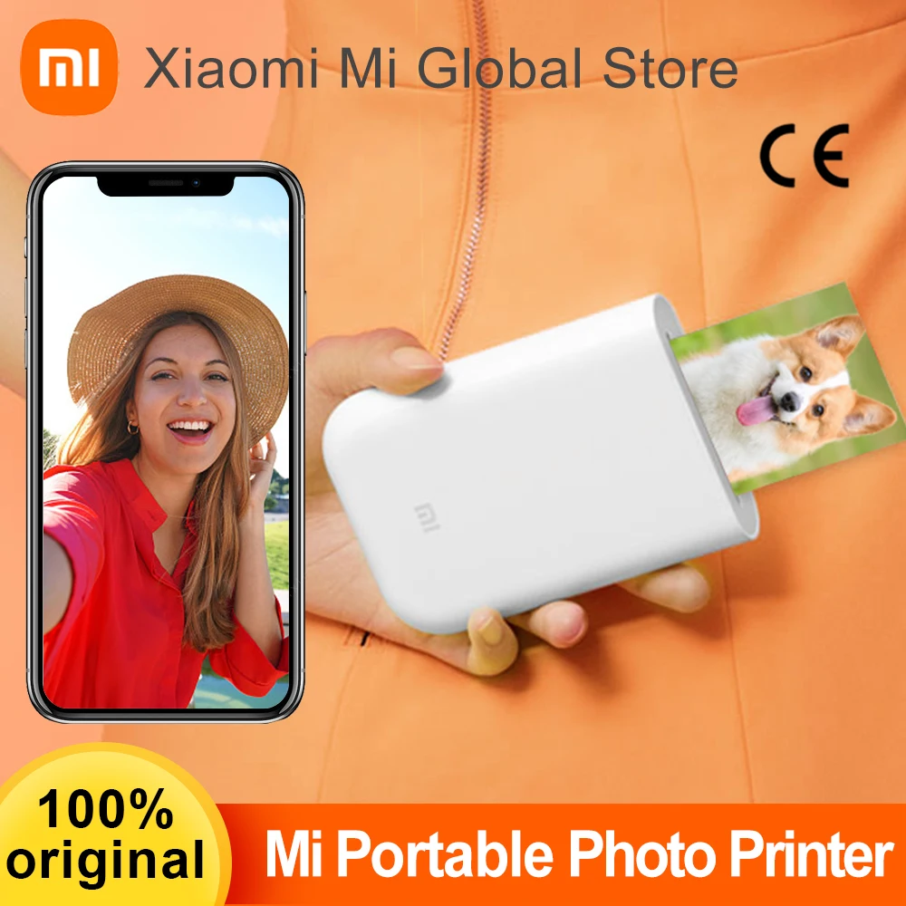 Портативный мини-принтер Xiaomi Mijia, Карманный фотопринтер, технология Inkless, ZINK, термальное AR-видео, Bluetooth 5,0, «сделай сам»