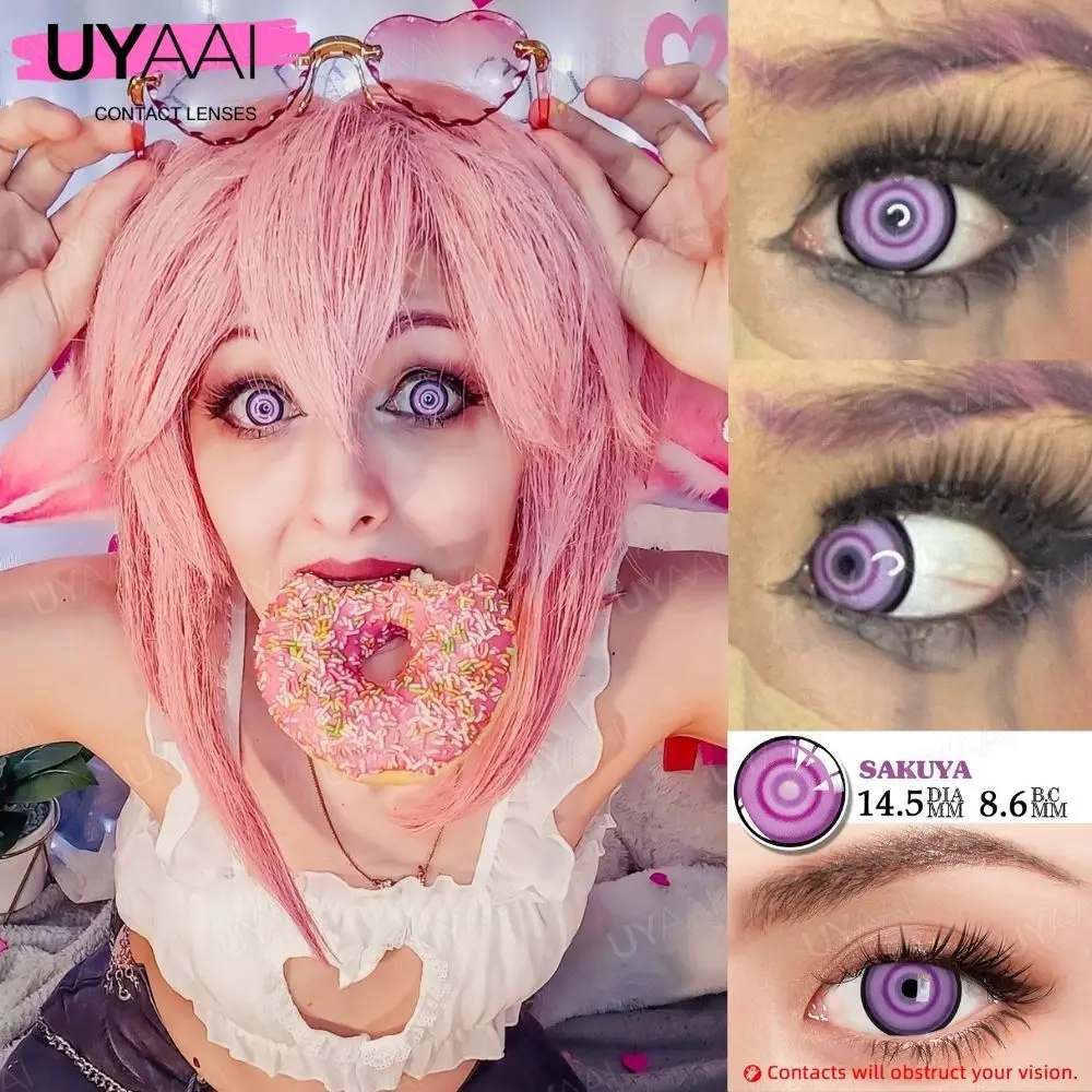 Фото UYAAI【 1 * контактные линзы + 1 * Пинцет + 1 * линзы case】белые глаза для Хэллоуина фотография белые фотообои ежегодный мягкий комфорт для здоровья №2