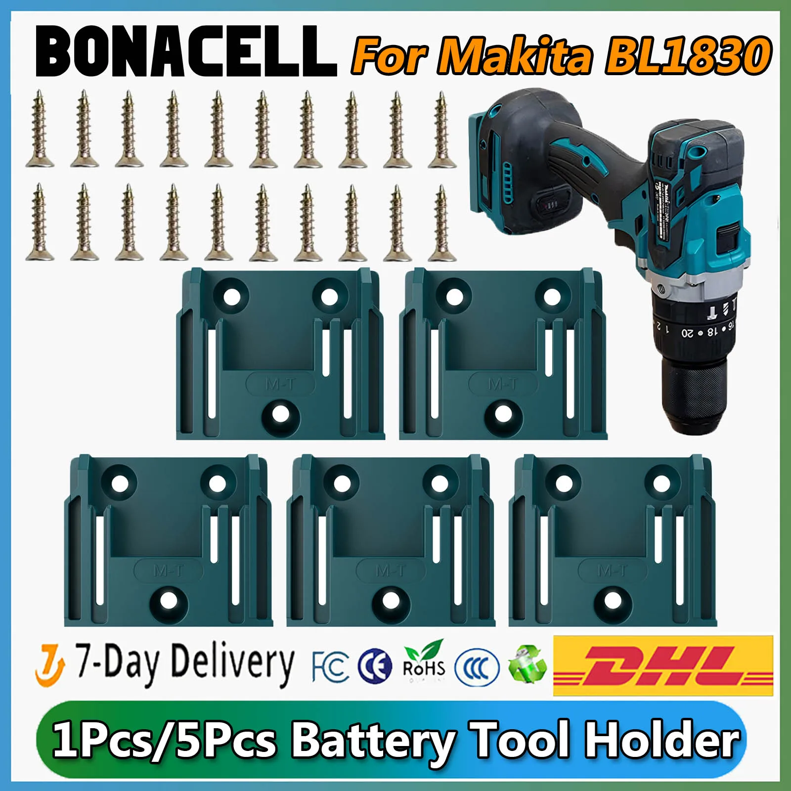 Bonacell для Makita BL1830, держатель для аккумуляторных инструментов для BL1830 BL1840 BL1850 BL1860, держатель для аккумуляторных инструментов, аксессуары с винтом