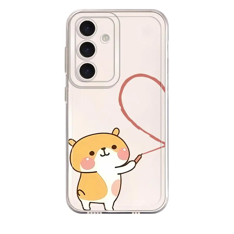 Фото Чехол для Samsung Galaxy A71 A04 A54 A50 A51 A73 A06 A72 A05 A50 A03 A53 A31 A02 A55 A56 A52 Clear Cover Cartoon Fun Matching №5