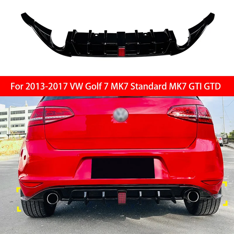 Для VW Golf 7 MK7 Standard/GTI/GTD диффузорный спойлер Mento con Luci Accessori Corpo Kit тюнинг автомобиля параблюжность безопасности Labbro