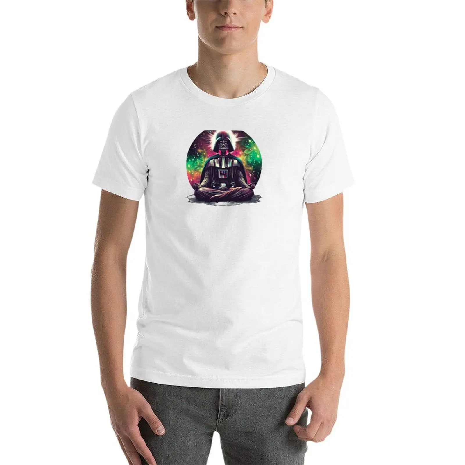 Фото Футболка Finding the Force-Darth Vadar, забавные футболки, мужская футболка, футболка с рисунком №3