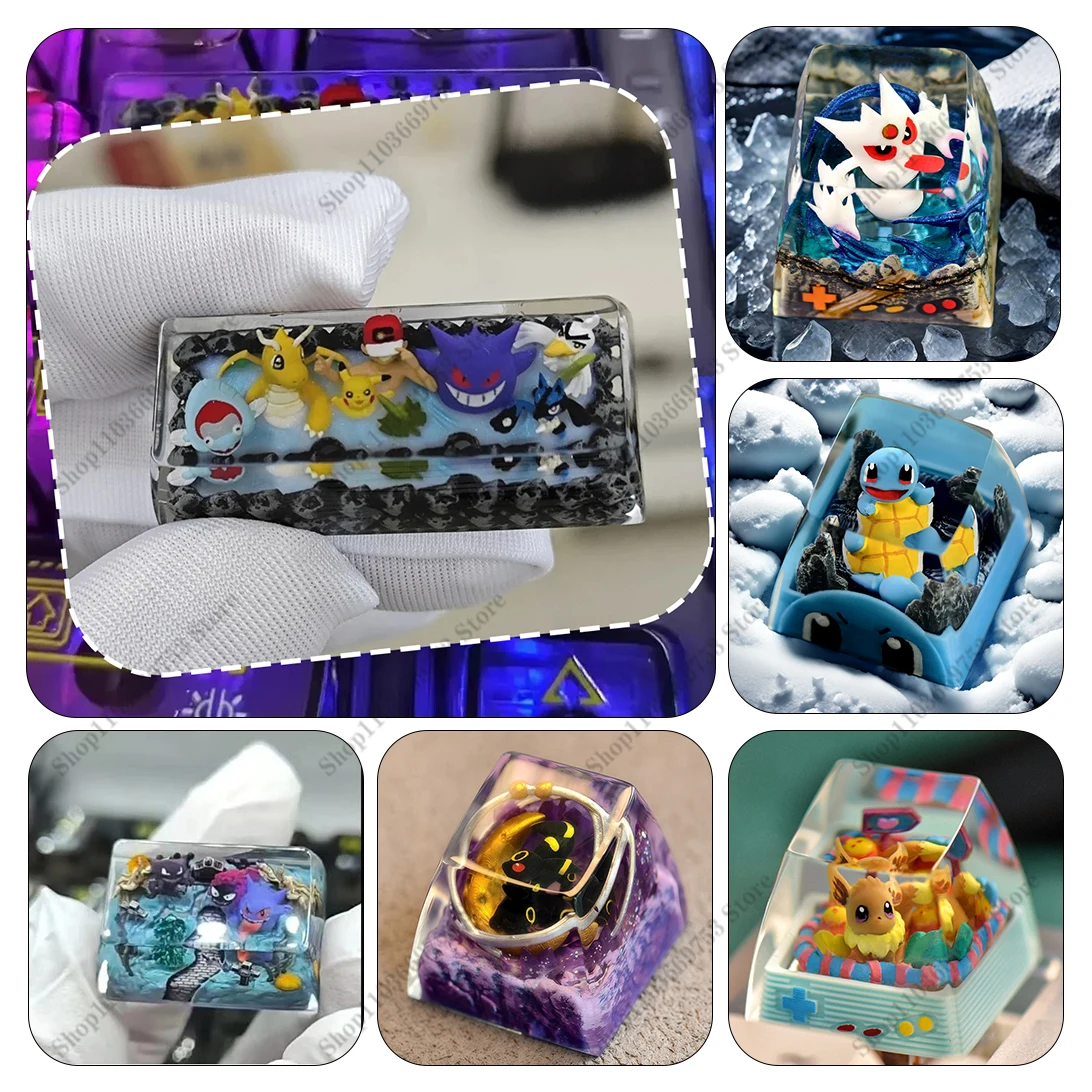 Pokemon аниме Gengar Keycap Ash Ketchum Champion Resin Enter Ctrl Tab клавиши для механической клавиатуры Keycap на заказ праздничные подарки