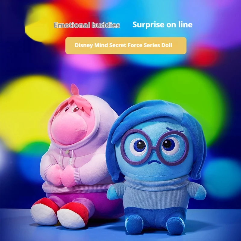 Официальные брелки Disney Pixar Inside Out 2, лицензированные брелки Sadness & Anxiety — подвески в виде фигурок из металлического сплава Kawaii, милые подвески для сумок